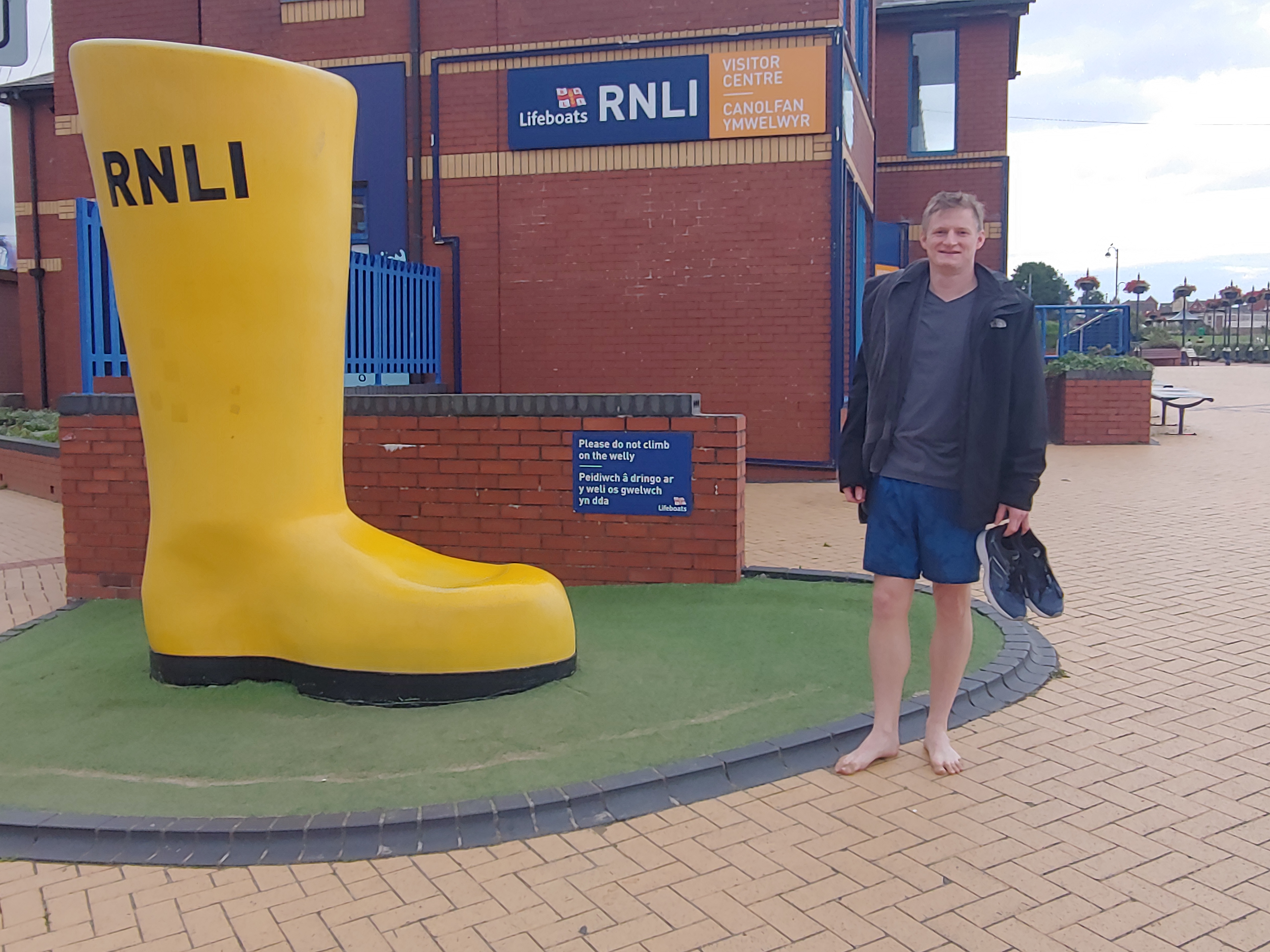 A photo with me and a giant Welly. Don't climb on it! 